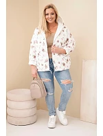 Plus veľkosť dámske jarné bundy s malým kvetinovým vzorom Fango