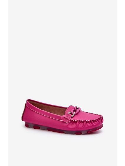 Semišové pohodlné mokasíny Fuchsia model 21655739 - S.Barski