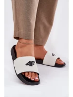 Klapki Damskie 4F 4FRMM00FSLIF010-10S Białe Klapki Damskie 4F 4FRMM00FSLIF010-10S Białe