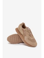 Kožené Sneakersy Pánské Big Star model 21706034 HiPoly System Béžové - Big Star Shoes