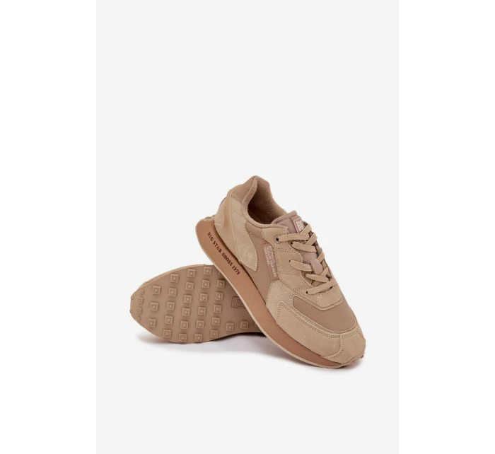 Kožené Sneakersy Pánské Big Star model 21706034 HiPoly System Béžové - Big Star Shoes