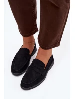 Dámské mokasiny z eko semiše černé model 21900403 - Boto