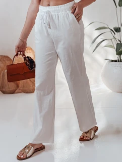 Dámske ležérne nohavice so širokými nohavicami BOHO DAY white FashionStreet UY2652