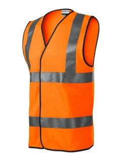 Unisex reflexná vesta HV Bright (fluorescenčná oranžová)