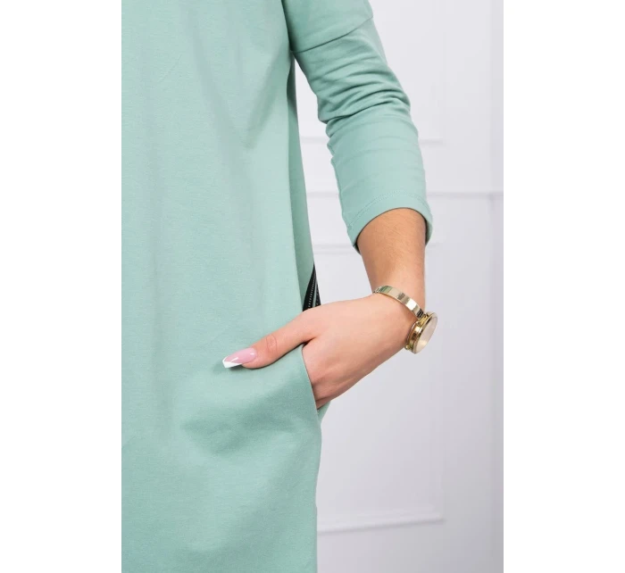 Mikina s potiskem kola tmavě mátová Mikina s potiskem kola tmavě mátová