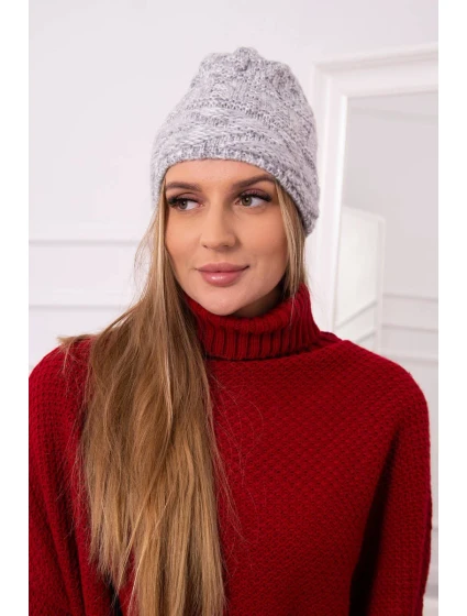 Fleecová čiapka Edyta K298 sivá