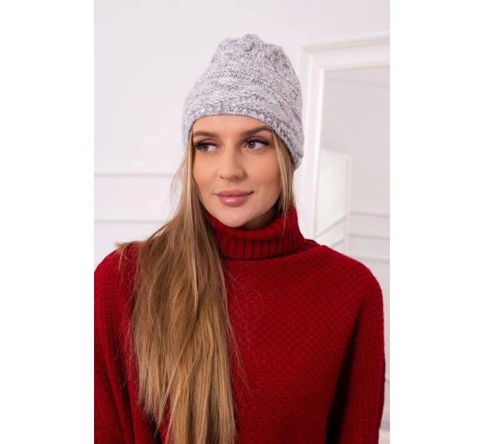 Fleecová čiapka Edyta K298 sivá