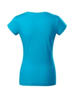 Fit tričko s výstrihom do V tyrkysová Fit tričko s výstrihom do V tyrkysová