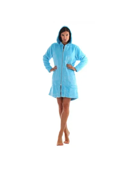 Dámsky 3/4 župan na zips Siena 3856 Light Blue - Vestis