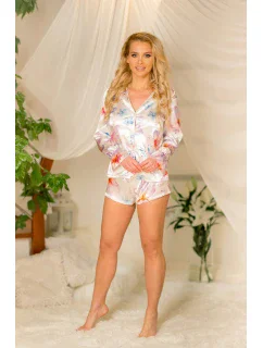 Dámsky set Raja Orchid ecru s kvetmi - Kalimo