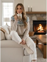 dámský svetr jedné velikosti tmavě béžový Dstreet model 21982127 - FashionStreet dámský svetr jedné velikosti tmavě béžový Dstreet model 21982127 - FashionStreet