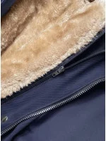 Dámska parka s podšívkou tmavomodrá (m-21201) Dámska parka s podšívkou tmavomodrá (m-21201)