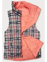 Dámska obojstranná vesta v lososovej farbe (2383)