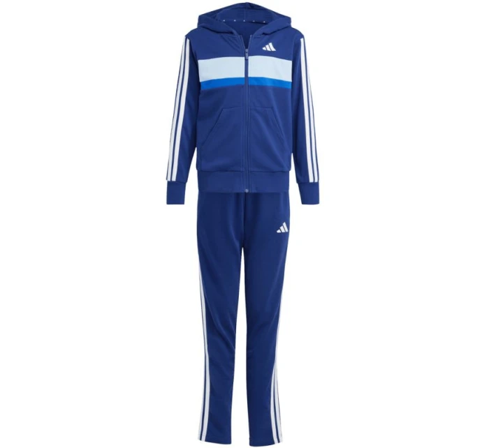 Detské tepláky adidas Seasonal Essentials Tiberio 3-Stripes French Terry navy blue JI6035