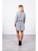 Šaty s flitrovým vreckom šedé Šaty s flitrovým vreckom šedé