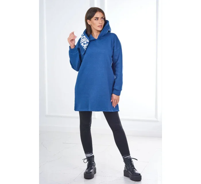 Zateplená mikina s kapucňou z džínsoviny