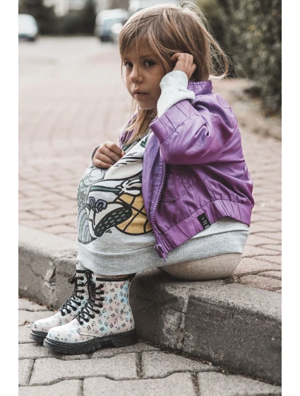 Dziecięce Botki Brokatowe We Wzory Wielokolorowe Reggie Dziecięce Botki Brokatowe We Wzory Wielokolorowe Reggie