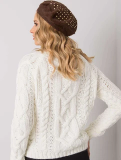 Dámská čepice model 16738568 hnědá - FPrice