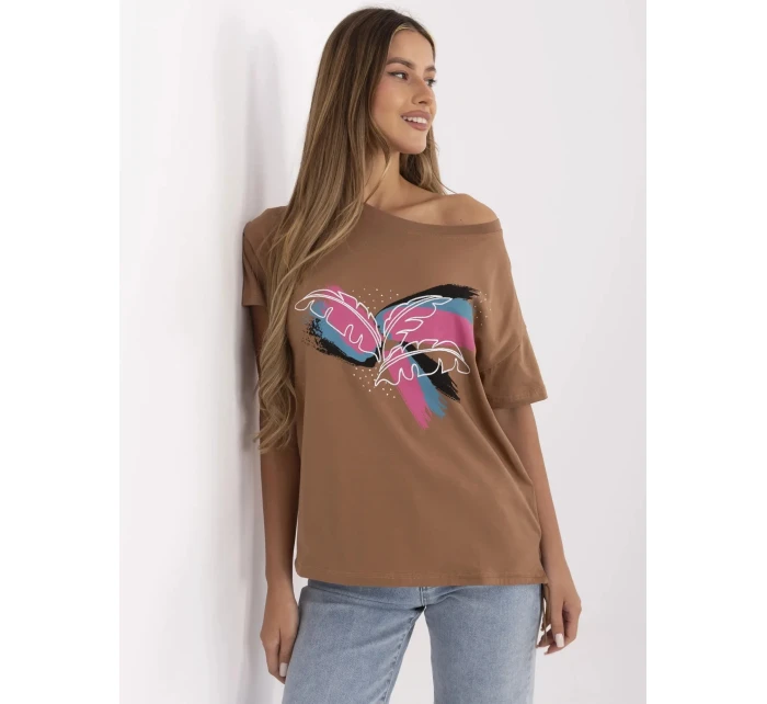 Tričko CLM TS 1019.79 svetlohnedé Tričko CLM TS 1019.79 svetlohnedé