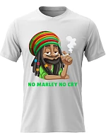Dámske bavlnené tričko s potlačou - BOB MARLEY - biele