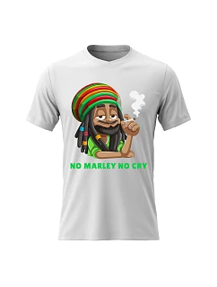 Dámské bavlněné tričko s potiskem - BOB MARLEY - bílé