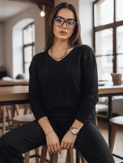 Dámsky sveter WELLMA black FashionStreet MY1769