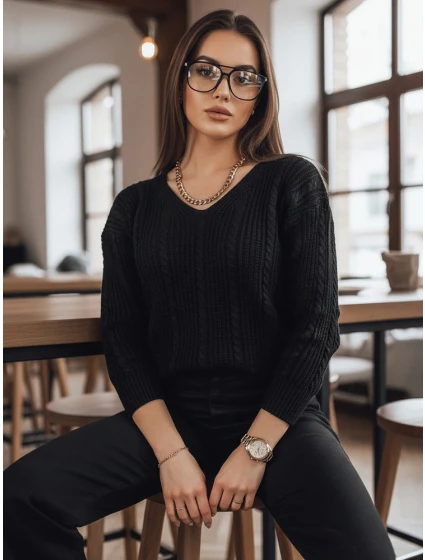 dámský svetr černý Dstreet model 21967082 - FashionStreet dámský svetr černý Dstreet model 21967082 - FashionStreet