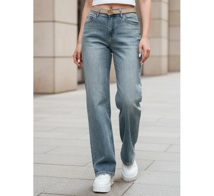 Dámské džínové kalhoty se širokými nohavicemi blue Dstreet model 21987979 - FashionStreet