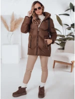 Dámská zimní bunda hnědá prošívaná Dstreet model 21990831 - FashionStreet