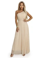 Dlouhé třpytivé večerní šaty na jedno rameno model 21943569 - numoco basic