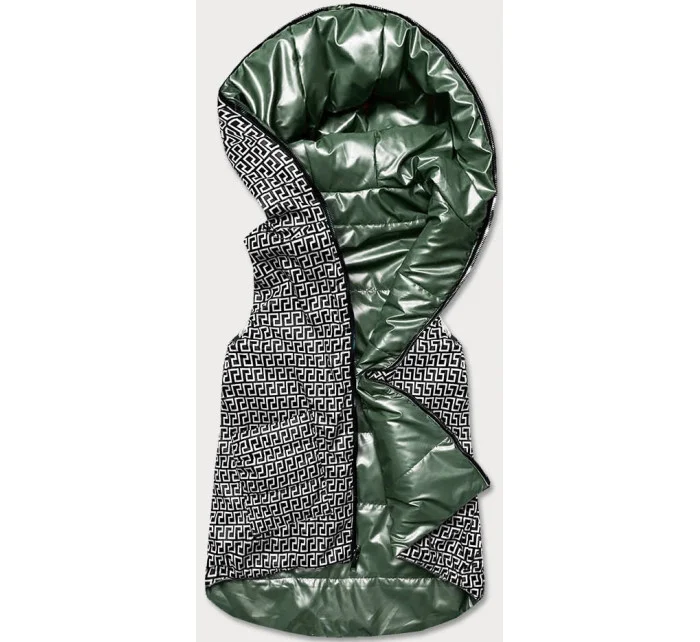 Zelená dámská rozšířená oboustranná vesta model 17189812 - S'WEST