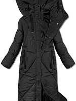 Dámska zimná bunda J Style pod kolená čierna (5M3232-392)