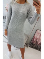 Svetr Pruhované šaty šedé Svetr Pruhované šaty šedé