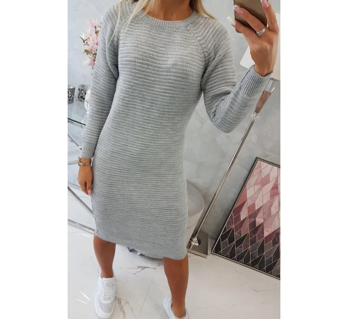 Svetr Pruhované šaty šedé Svetr Pruhované šaty šedé