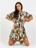 Sukienka DHJ SK czarno zielony model 21110873 - FPrice Sukienka DHJ SK czarno zielony model 21110873 - FPrice