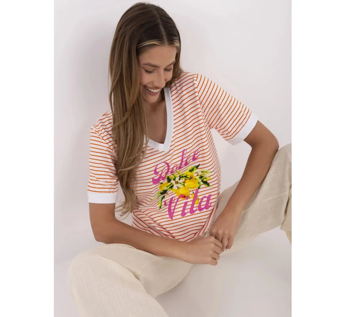 Bluzka MI BZ pomarańczowy model 21121788 - FPrice Bluzka MI BZ pomarańczowy model 21121788 - FPrice