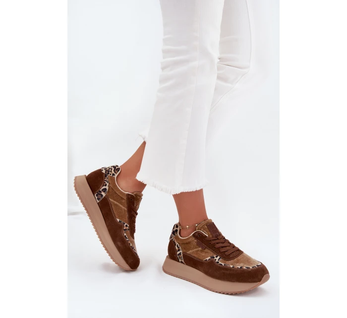 Dámske semišové tenisky Big Star HI-POLY SYSTEM - hnedý panter Dámske semišové tenisky Big Star HI-POLY SYSTEM - hnedý panter