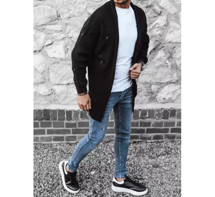 Pánsky čierny sveter FashionStreet WX1985