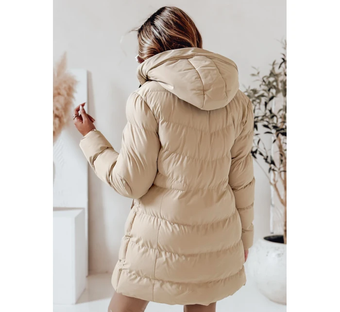 Dámská zimní bunda s kapucí beige Dstreet model 21978729 - FashionStreet Dámská zimní bunda s kapucí beige Dstreet model 21978729 - FashionStreet