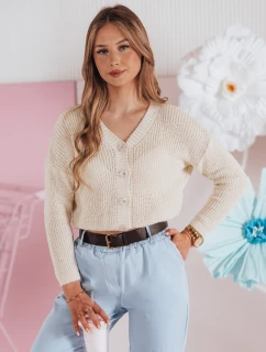 Dámsky nadrozmerný rebrovaný sveter SWEETDREAM ecru FashionStreet MY2457