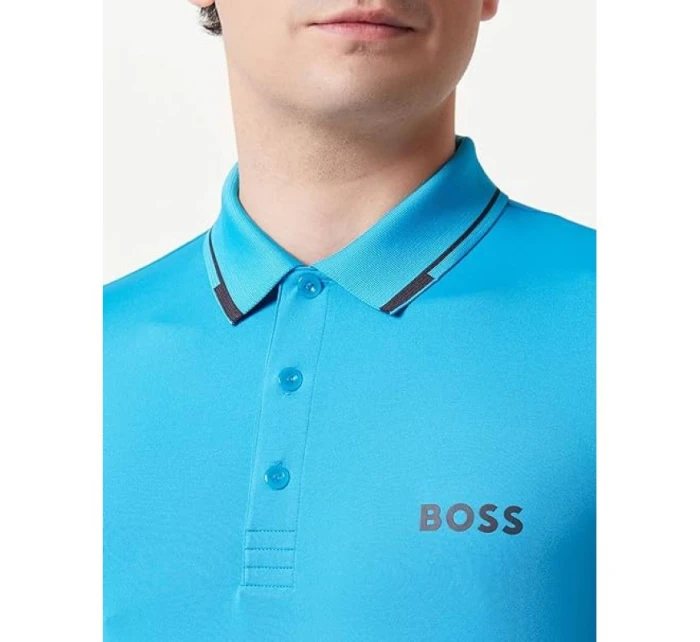 Pánská polokošile Paul Pro slim fit tyrkysové barvy model 21350303 - Boss Pánská polokošile Paul Pro slim fit tyrkysové barvy model 21350303 - Boss