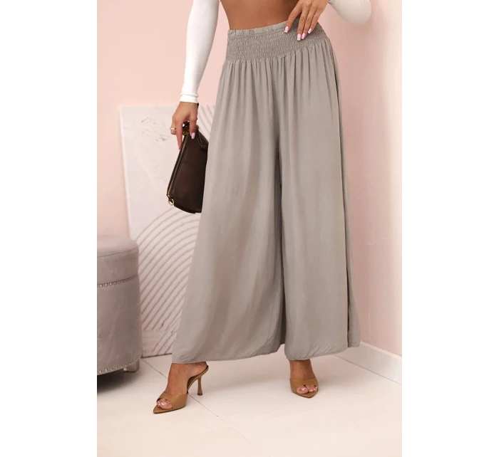 Dámské viskózové kalhoty s elastickým pasem fango