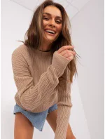 Sweter AT SW model 18884774 beżowy - FPrice Sweter AT SW model 18884774 beżowy - FPrice