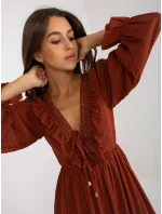 Šaty TW SK BI tmavě oranžová model 17655156 - FPrice Šaty TW SK BI tmavě oranžová model 17655156 - FPrice