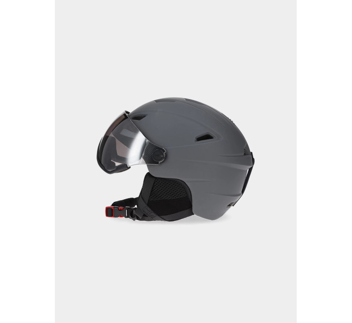 Pánska lyžiarska helma so vstavanými okuliarmi 4FWAW23AHELM034-25S šedá - 4F