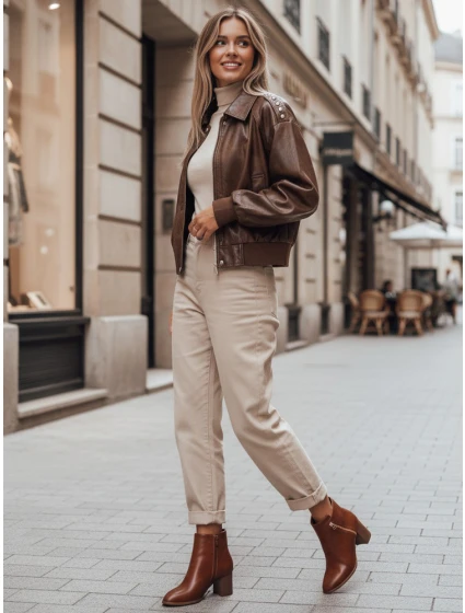 Dámské velbloudí kozačky na podpatku Dstreet model 21994980 - FashionStreet Dámské velbloudí kozačky na podpatku Dstreet model 21994980 - FashionStreet