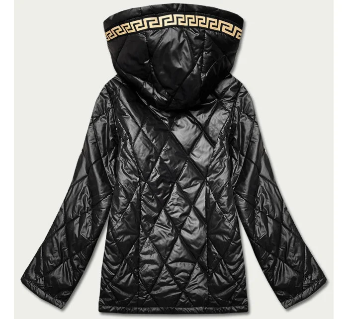 Černá dámská bunda s ozdobným lemováním model 18035412 - S'WEST