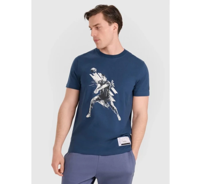 Pánske volejbalové tričko s potlačou 4F 4FRAW25TTSHM3237-46S pánske Pánske volejbalové tričko s potlačou 4F 4FRAW25TTSHM3237-46S pánske