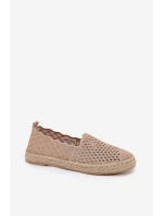 Dámské Espadrilky S Pletením Béžové model 21691952 - VINCEZA