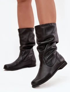 Dámské kožené kozačky Maciejka 05057-20 černé